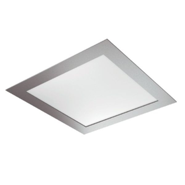 Downlight Led cuadrado empotrar Slim PLATA 18W 120º 205x205MM