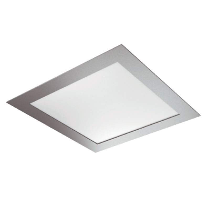 Downlight Led cuadrado empotrar Slim PLATA