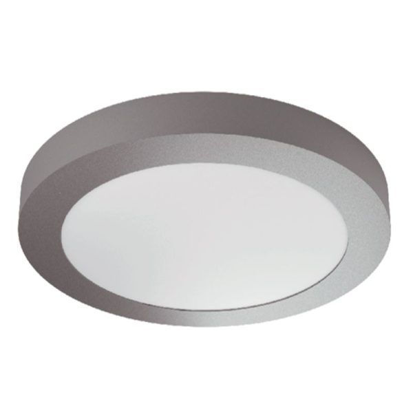 Downlight Led redondo superficie PLATA 12W 120º Ø170x35MM