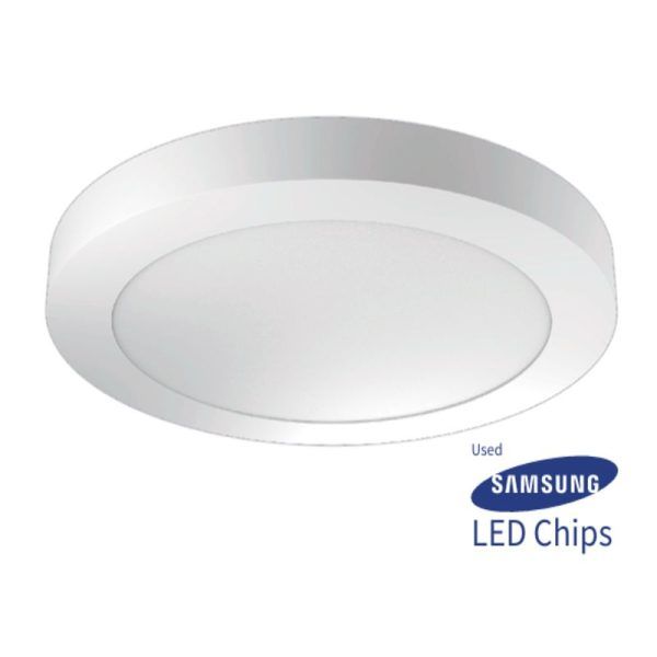 Downlight Led redondo superficie blanco XL 24W 120º Ø295x35MM CHIP SAMSUNG