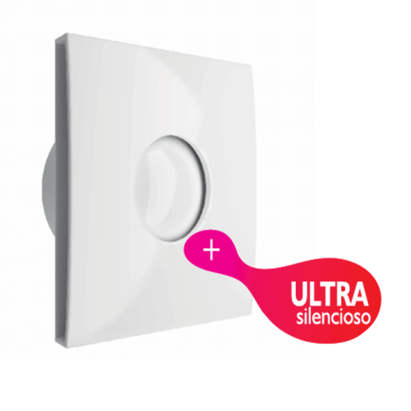 Extractor de baño VACUUM V-2 Ø100MM anti-retorno olores sin TEMPORIZADOR