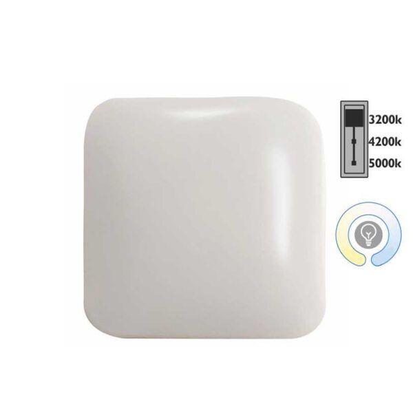 Plafón Led cuadrado 3 en 1 CCT 36W 120º 430x430x70MM