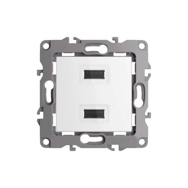 BASE USB DOBLE/BLANCO S20