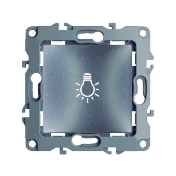 PULSADOR C/SIMBOLO LUZ /ALUMINIO S20