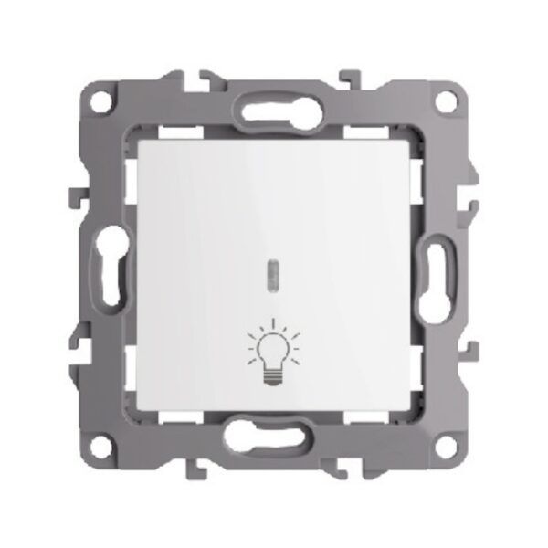 PULSADOR LUMINOSO C/SIMBOLO LUZ /BLANCO S20