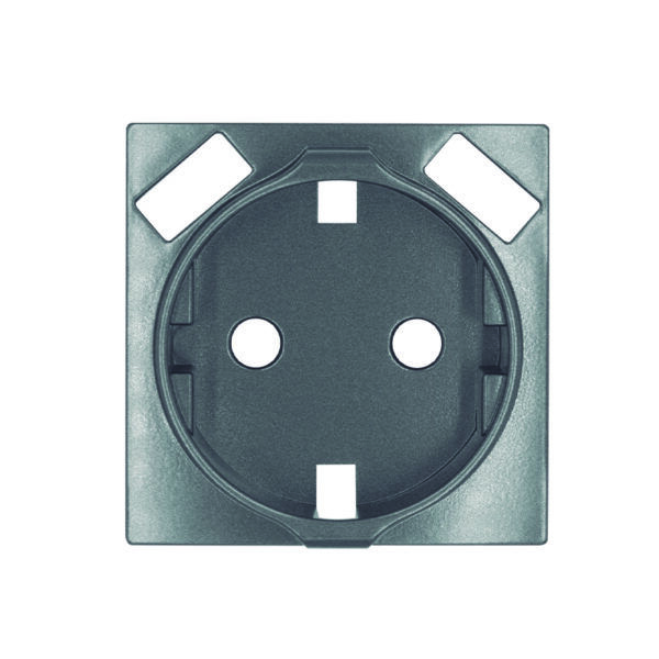 TAPA BASE CORRIENTE 16A +2USB /ALUMINIO S30