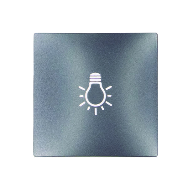 TECLA PULSADOR CON SIMBOLO LUZ /ALUMINIO S30