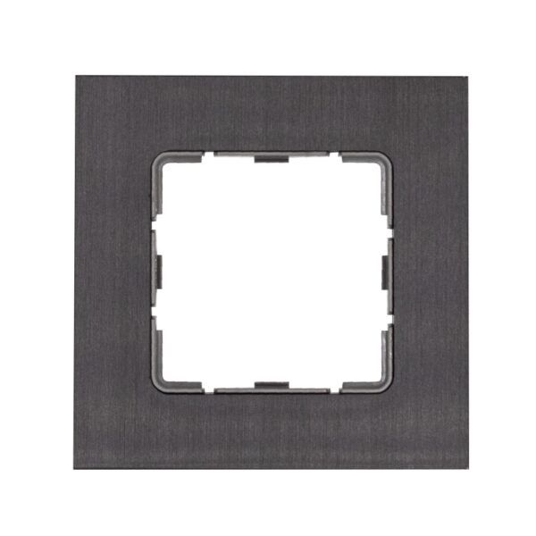 MARCO ALUMINIO 1 ELEM. NEGRO BRUSHED S30