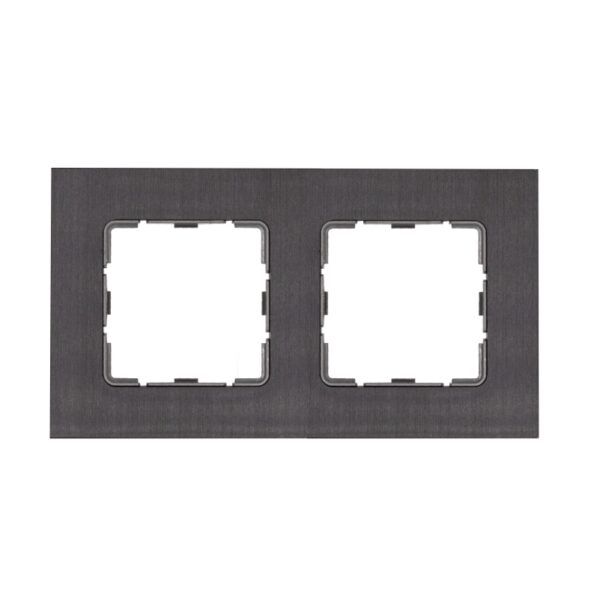 MARCO ALUMINIO 2 ELEM. NEGRO BRUSHED S30