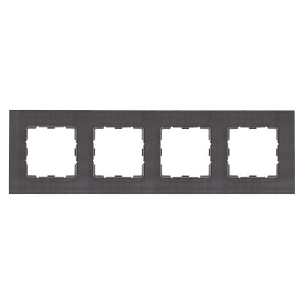 MARCO ALUMINIO 4 ELEM. NEGRO BRUSHED S30