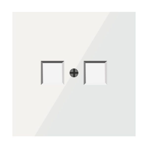 TAPA BASE DOBLE RJ11-RJ45-F.OPT/BLANCO S40 ART