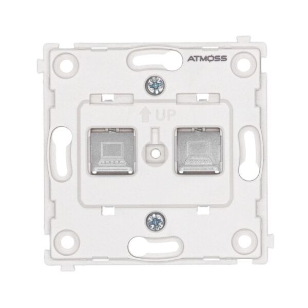 BASE RED DOBLE  RJ45 CAT.6/MECANISMO ALUMI S40 ART