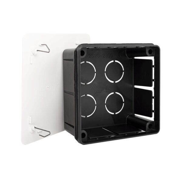Caja de registro y empalme de empotrar 100x100 con garras