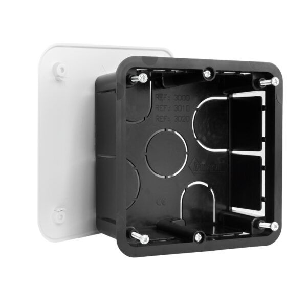 Caja de registro y empalme de empotrar para tabique hueco 100x100 con tornillos