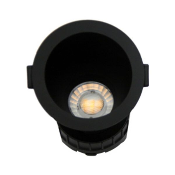 DOWNLIGHT MINI 8W CIRC.PROF.ASIMET.60º NEGRO CCT