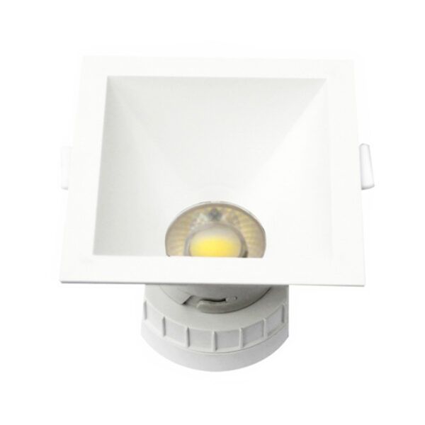 DOWNLIGHT MINI 8W CUADR.PROF.RECTO 60º BLANCO CCT