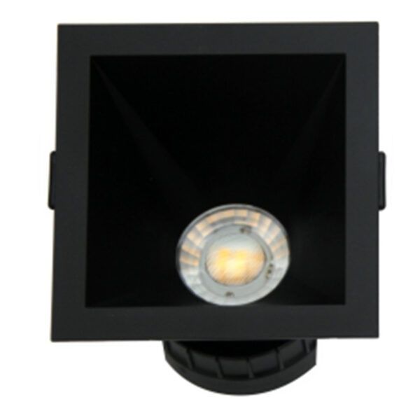 DOWNLIGHT MINI 8W CUADR.PROF.ASIMET.60º NEGRO CCT