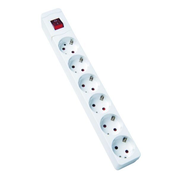 BASE SCHUKO 6 TOMAS S/CABLE CON INTERRUPTOR
