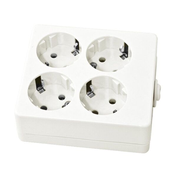 BASE SCHUKO 4 TOMAS CUADRADA S/CABLE