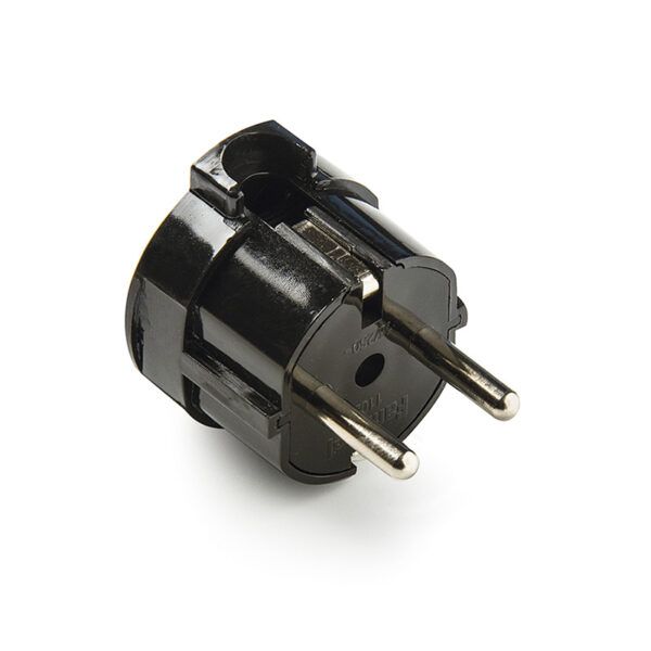 CLAVIJA SCHUKO SALIDA LATERAL 16A 250V NEGRA