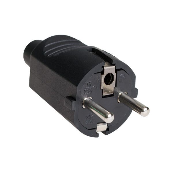 CLAVIJA GOMA 2P+T 16A NEGRA