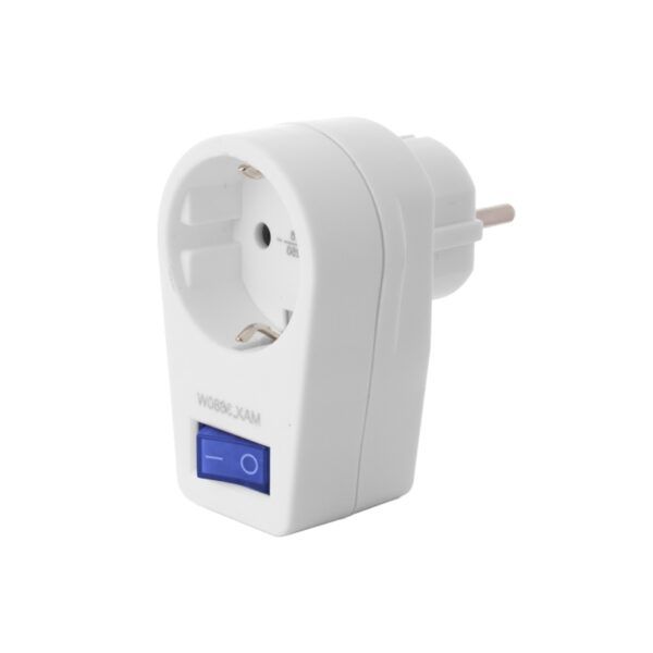 CLAVIJA CON BASE SCHUKO + INTERRUPTOR
