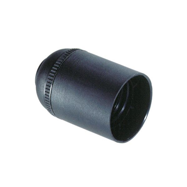 PORTALAMPARAS LISO E27 NEGRO