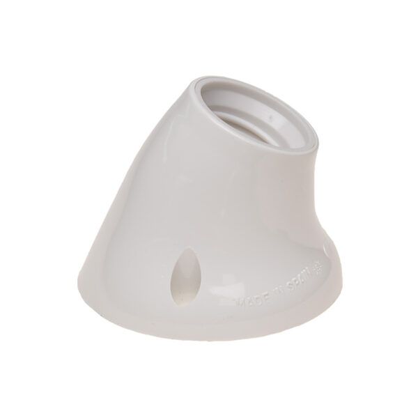 PORTALAMPARAS CURVO E27 BLANCO
