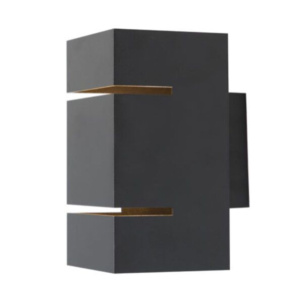 Aplique interior decorativo cuadrado 1xG9 UP/DOWN IP20 negro 160x80MM
