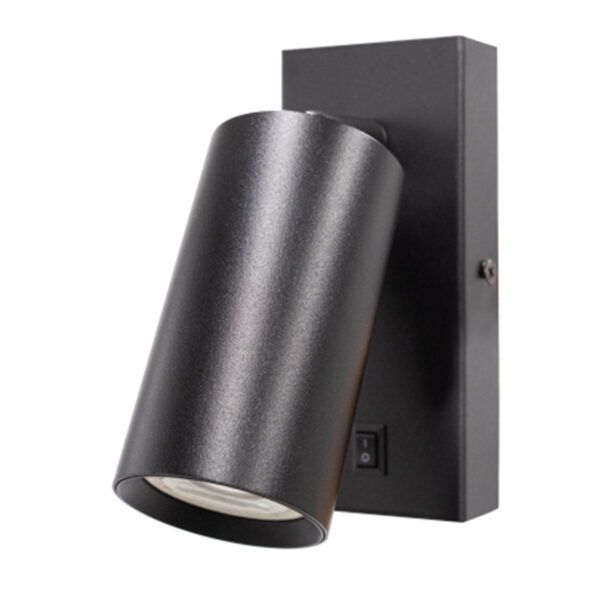 Aplique interior decorativo tipo LECTOR PARED GU10 negro