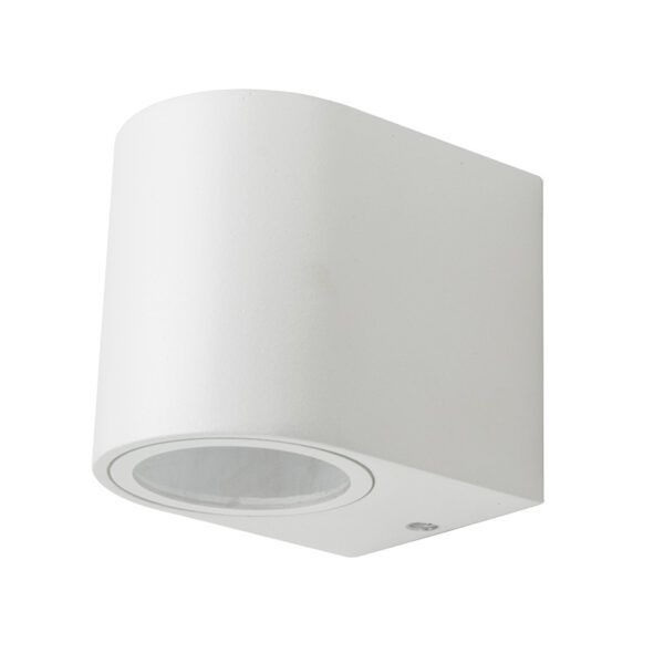 Aplique pared aluminio oval Blanco; Exterior IP65; 1xGU10