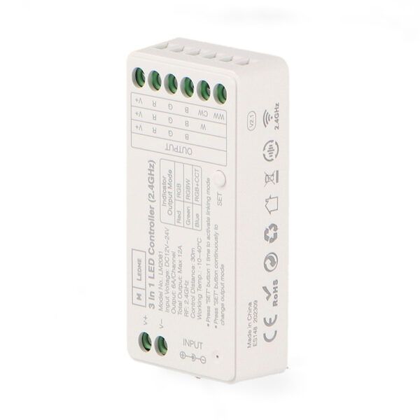 CONTROLADOR TIRA LED CCT, RGB, RGB+W Y CCT+RGB