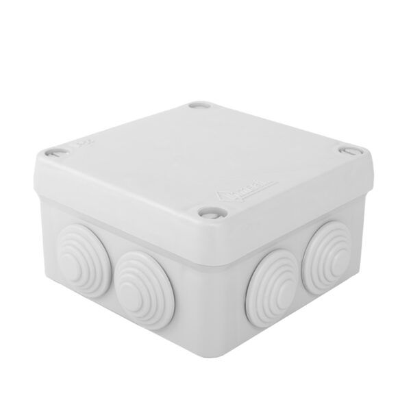 Caja estanca plexo con conos superficie; tornillos 1/4 de vuelta 100x100x65