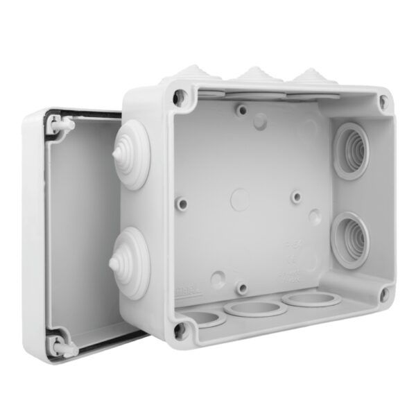 Caja estanca plexo con conos superficie; tornillos 1/4 de vuelta 160x135x75