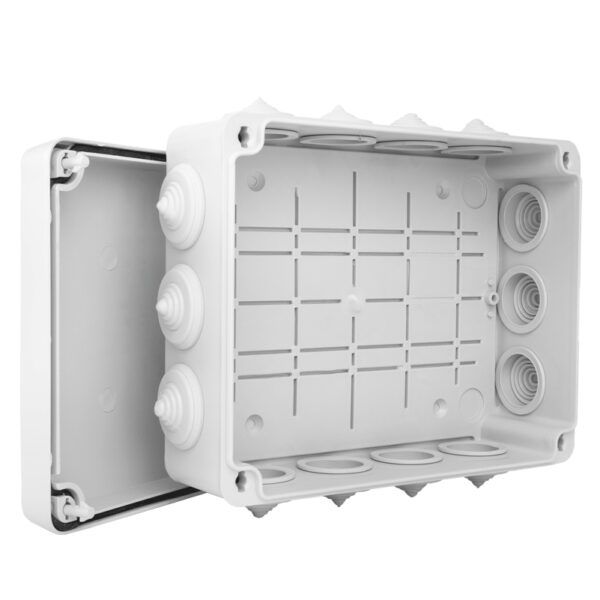 Caja estanca plexo con conos superficie; tornillos 1/4 de vuelta 220x170x75
