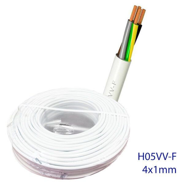 Manguera eléctrica 4x1mm² H05VV-F  R/100mtr