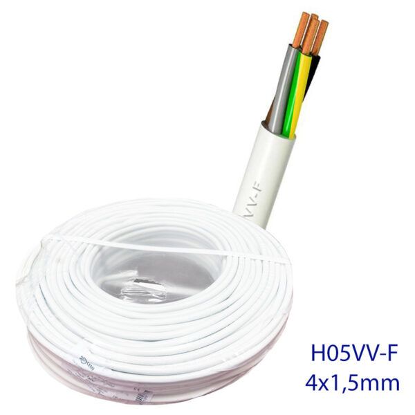 Manguera eléctrica 4x1,5mm² H05VV-F  R/100mtr