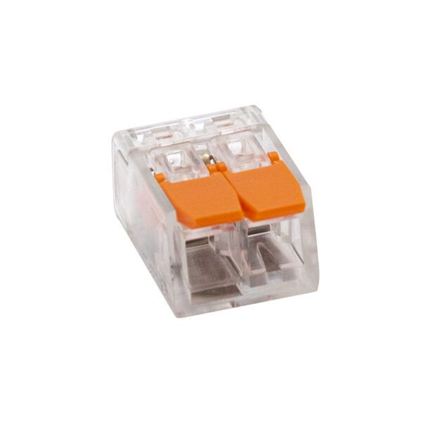 Regleta conexión rápida universal para cable eléctrico; 2 polos; 4mm