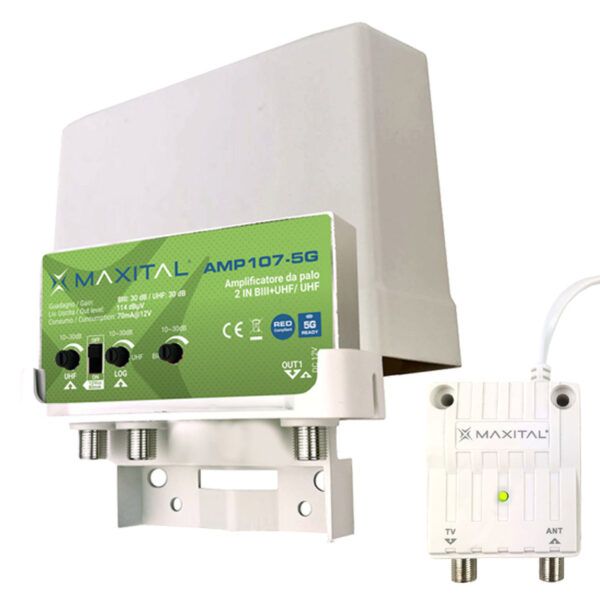 Kit Amplificador De Mastil Registro /Uhf G.30Db Serie Amp-5G