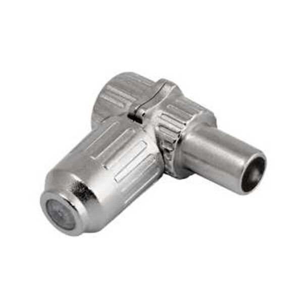 Conector Tv Codo Macho Metalico