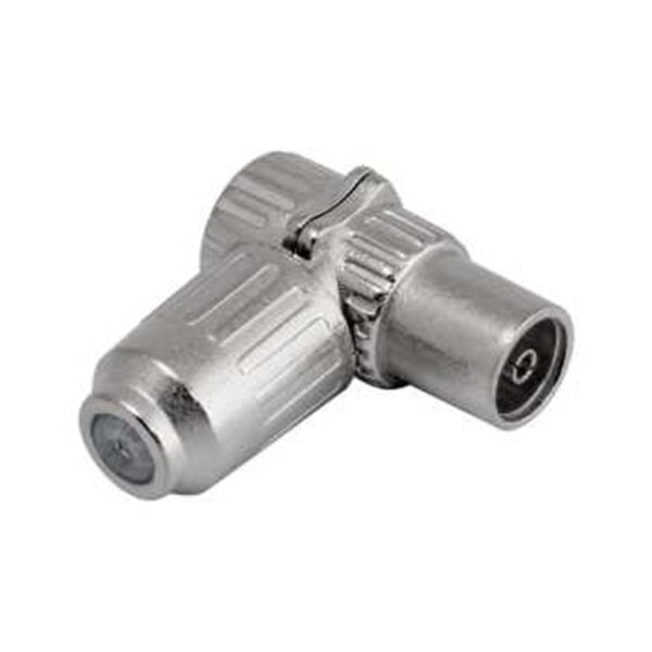 Conector Tv Codo Hembra Metalico
