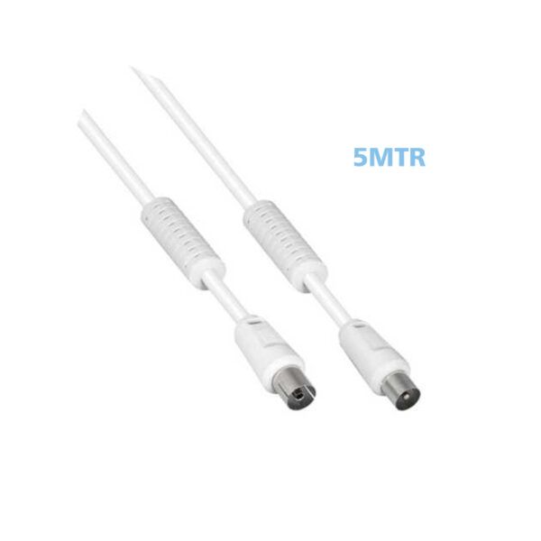 CONEXION TV M-H CON FERRITAS 5MTR BLC