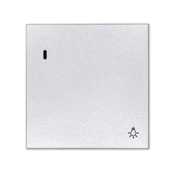 TECLA SIMPLE CON PILOTO LUMINOSO SIMBOLO LUZ /ALUMINIO S40 ART