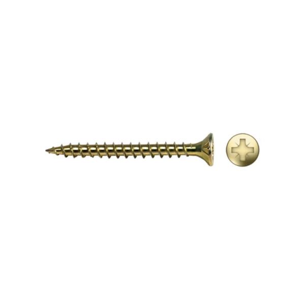 Tornillo VELOX rosca completa cabeza avellanada impronta PZ Ø3,5x35 mm bicromatado caja 200und