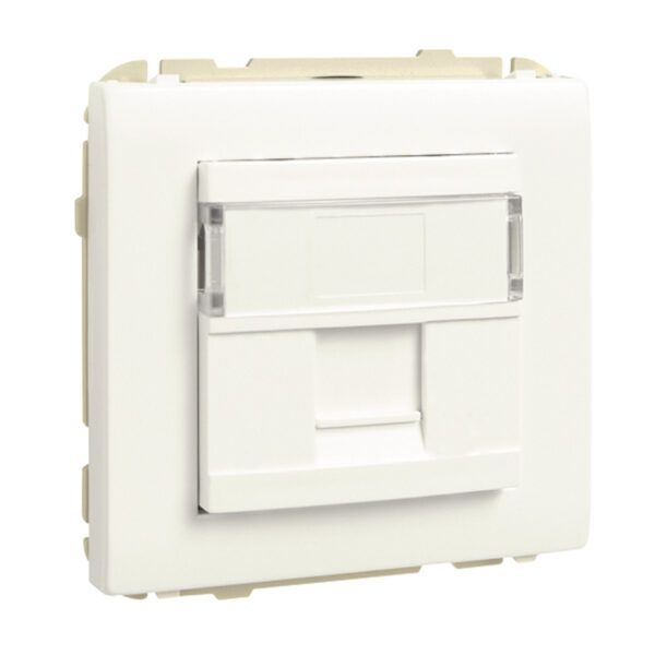TAPA CON SOPORTE 1 CONECTOR 1RJ45 S.APOLO 5000 BLANCO