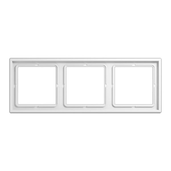 Marco triple, montaje vertical y horizontal, duroplástico, LS 990, blanco alpino