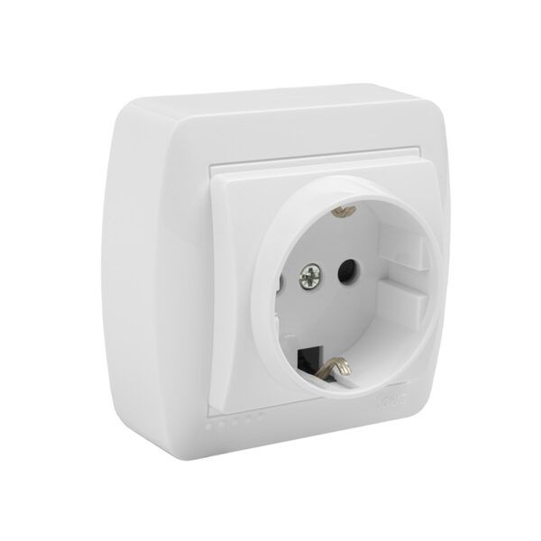 Base fija 2P+T, 16A 250V~. De superficie.