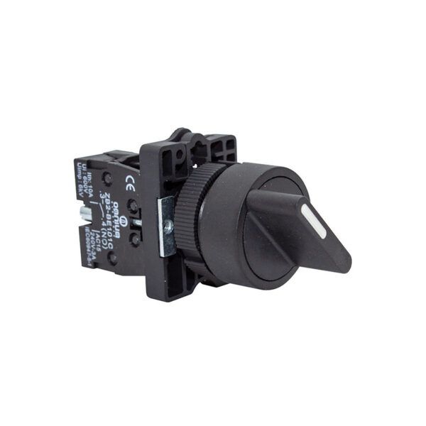 Interruptor IP65 (manga corta), selector 2 posiciones, montado con 1 x NO