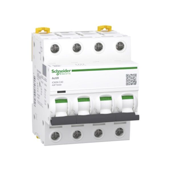 Interruptor magnetotérmico; Acti9 iC60N; 4P; 40 A; curva C; 6000 A/10 kA