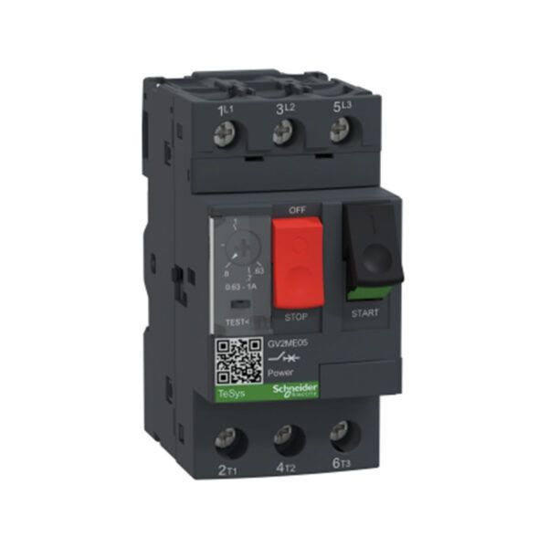 Disyuntor de motor magnetotérmico GV2ME 0,63/1A